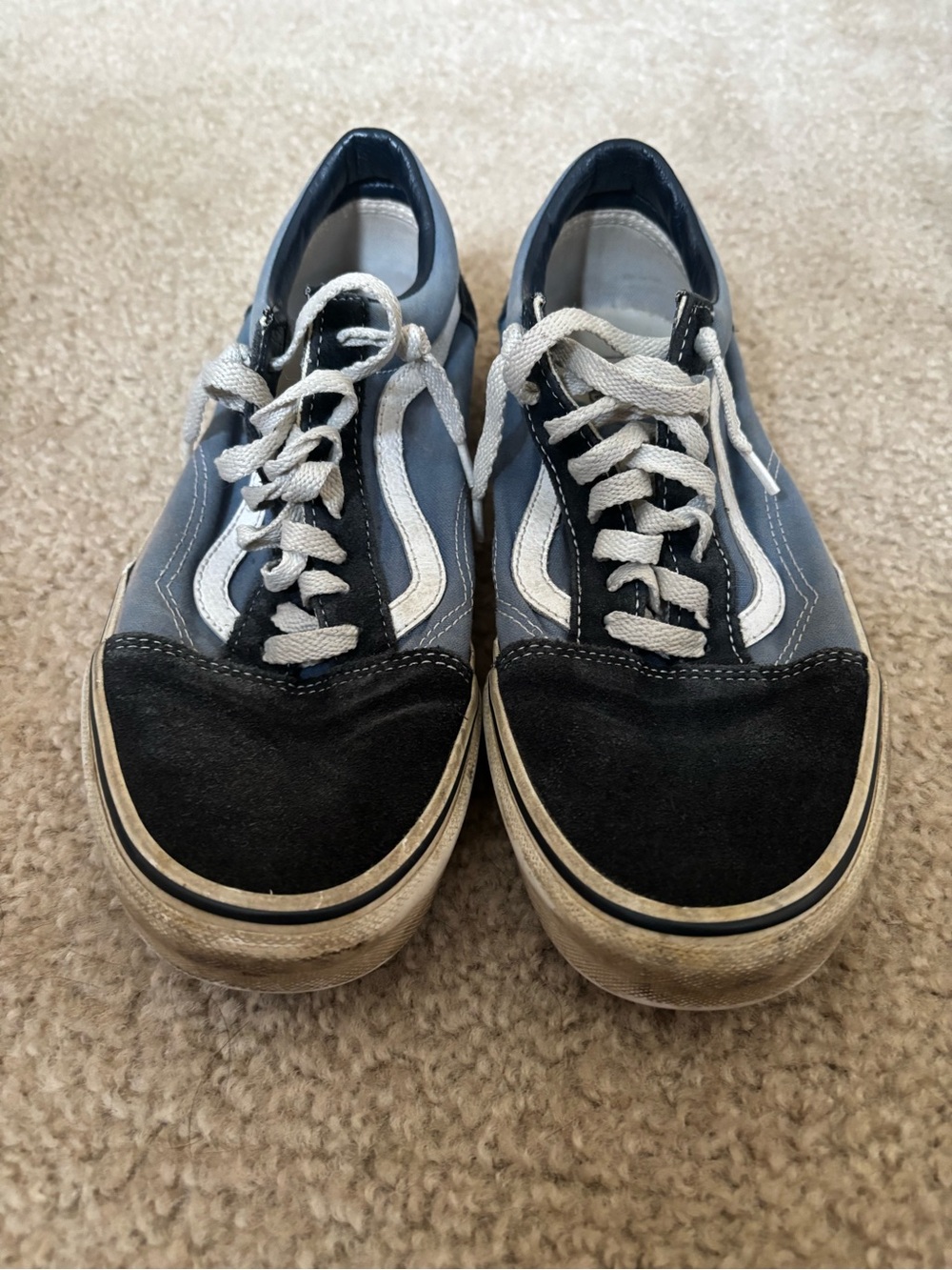 Vans Old Skool Low-Top Sneakers in Blue, Black, and White